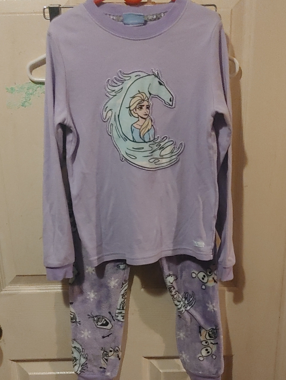Disney Lavender Elsa & Snowflake Pajama Set